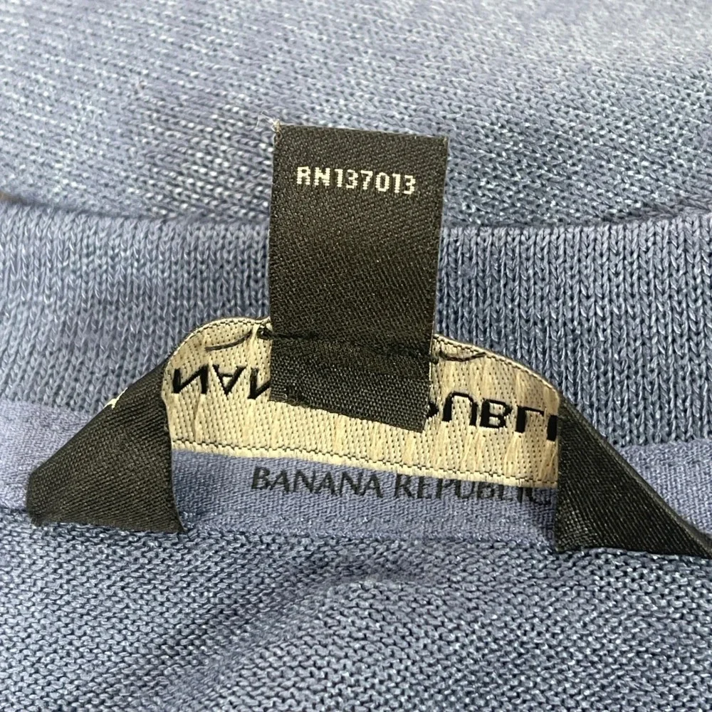 Banana Republic Men's Blue Long Sleeve Knit Top Casual‎ Shirt Large